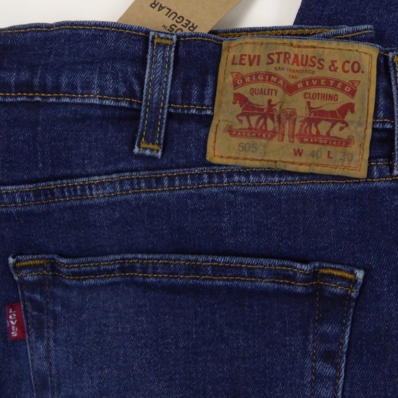 Levi’s Cotton Denim Jeans 505 Regular Levi Strauss & Co Red Tab - Picture 3 of 8